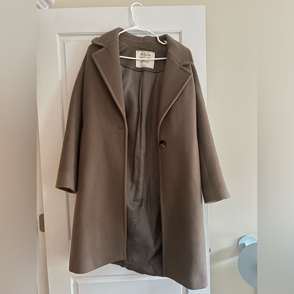 Aritzia - The Only Coat - Dark Taupe Size 1